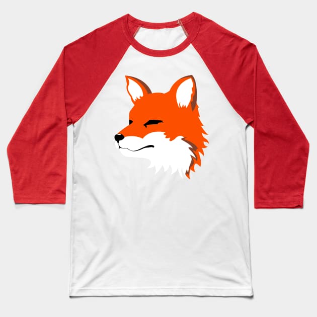 Foxy Fox Baseball T-Shirt by deancoledesign